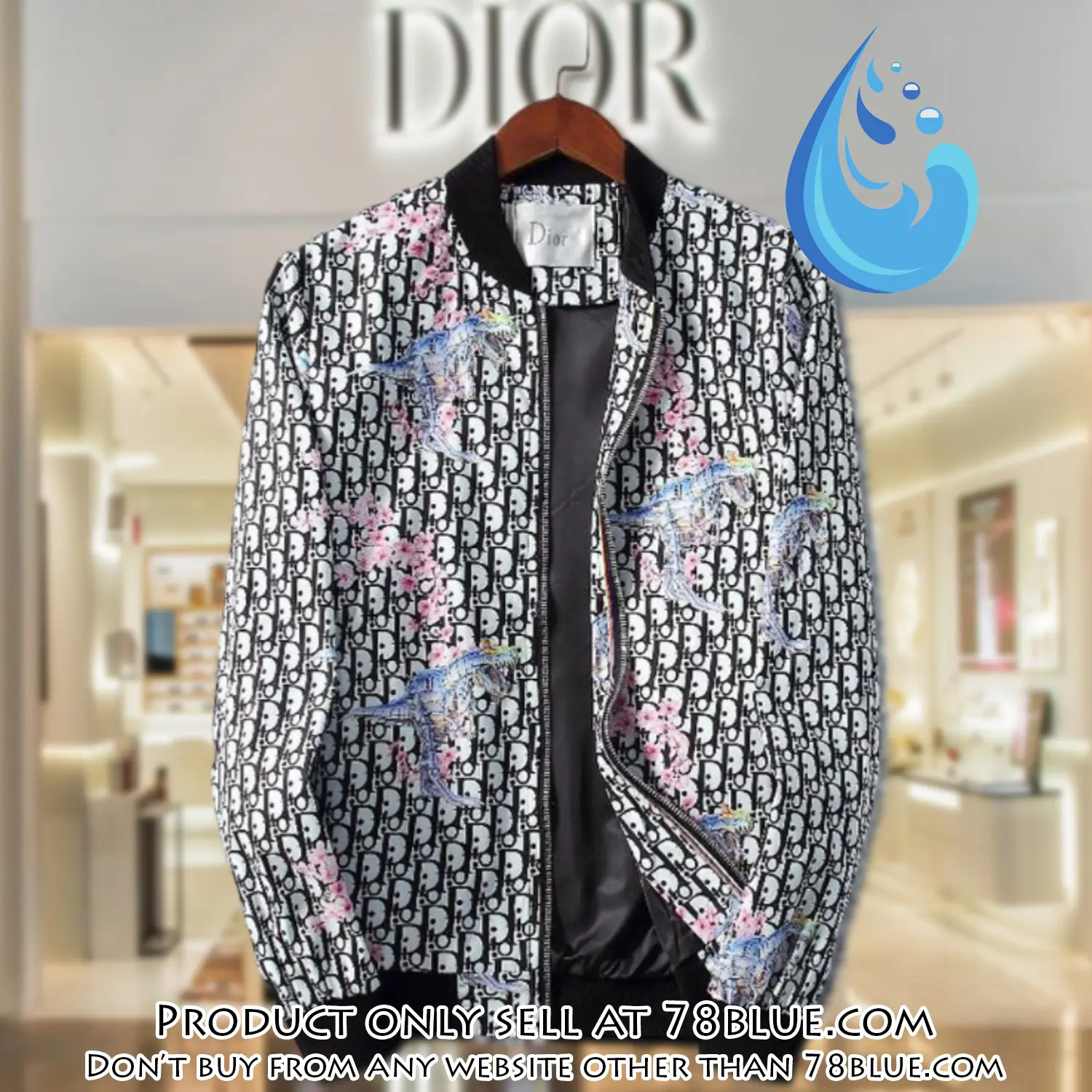 Dior luxury brand varsity zipper jacket vst1030 78b1945060